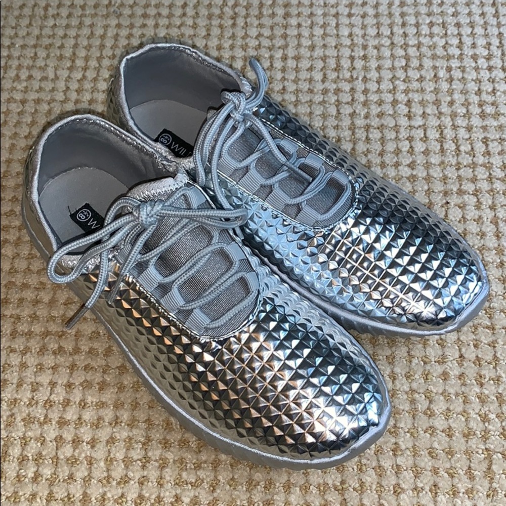 Wild Diva Silver Sneakers